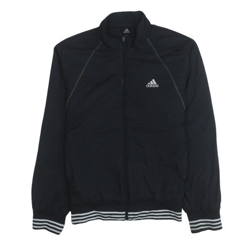 Adidas Boys Black Track Jacket L Lightweight Full Zip Sportswear