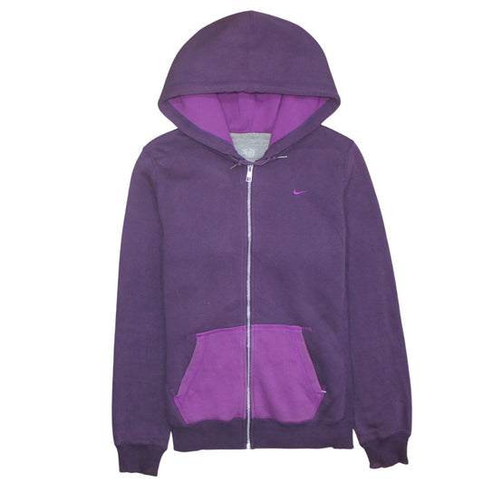 Nike Women Purple Full Zip Hoodie Sweatshirt L Athletic Dept