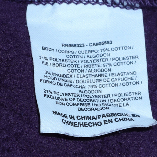 Nike Women Purple Full Zip Hoodie Sweatshirt L Athletic Dept