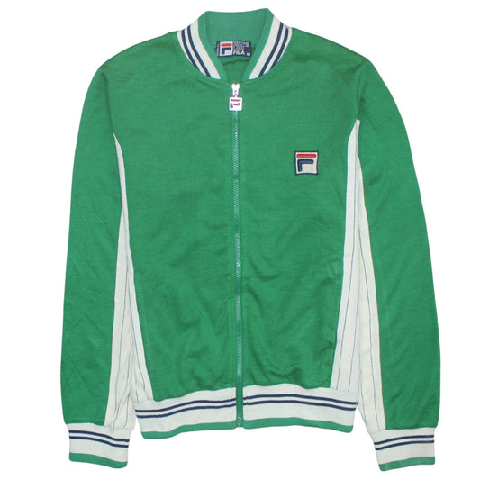 Fila White Line Green & White Men's M Track Jacket Retro Style