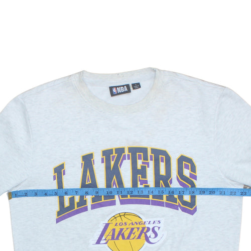 NBA Los Angeles Lakers Men's Grey Sweatshirt L Crew Neck Pullover