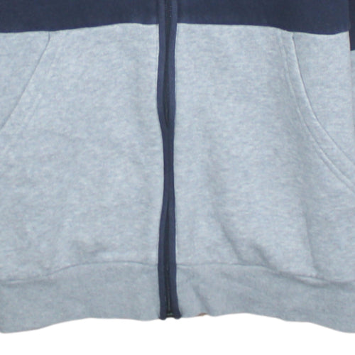 Adidas Boys Blue & Grey Full Zip Hoodie 13-14 Years Sports Fleece