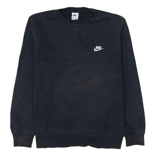Nike Men's Black Crew Neck Fleece Sweatshirt Size L Regular Fit