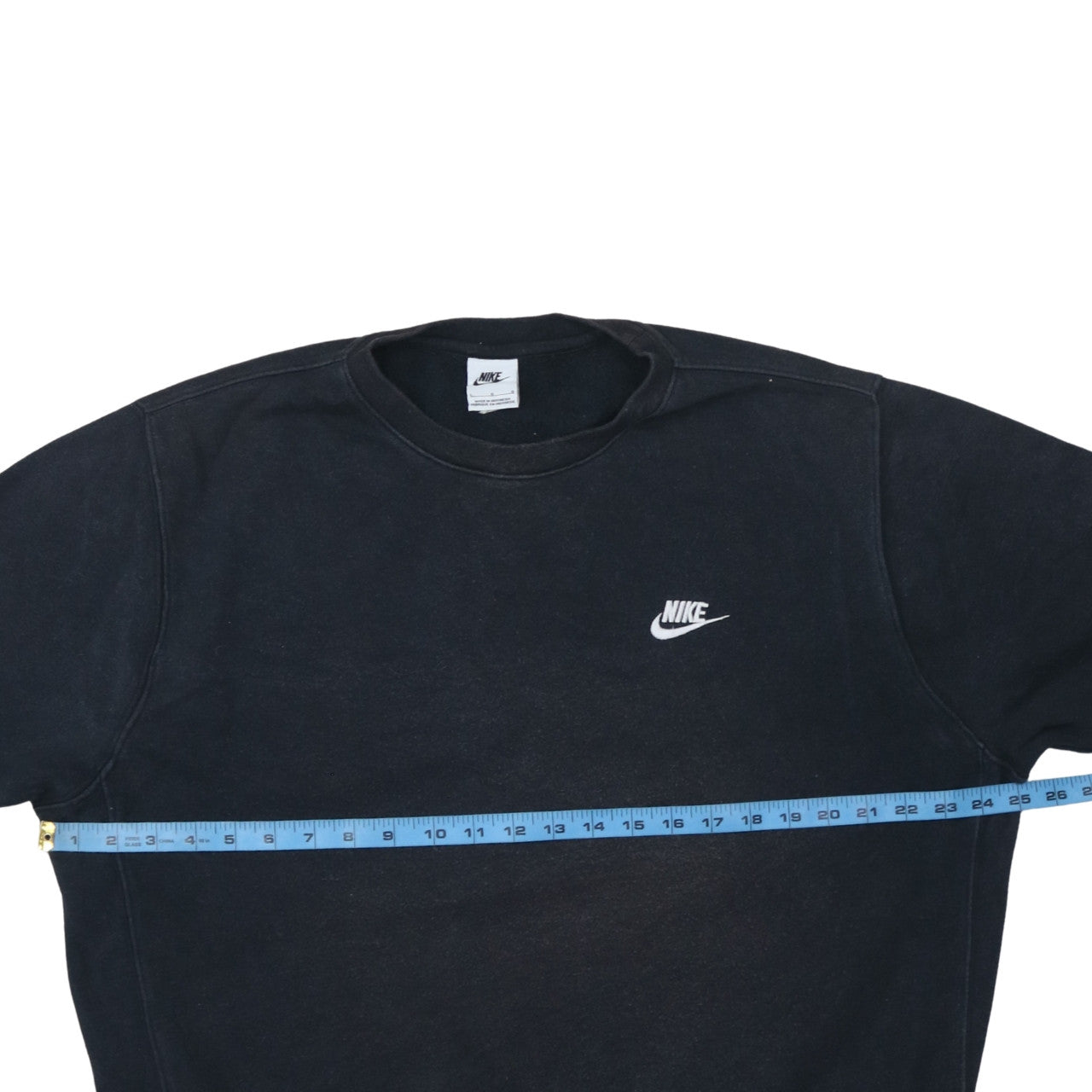 Nike Men's Black Crew Neck Fleece Sweatshirt Size L Regular Fit