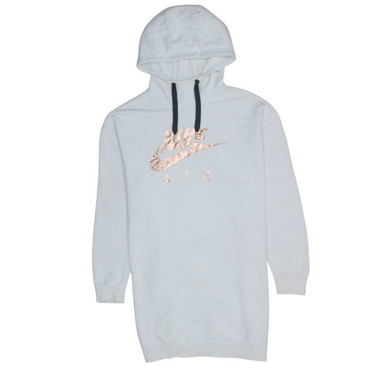 Nike Women Light Blue Long Sleeve Hooded Pullover Hoodie Dress Size S