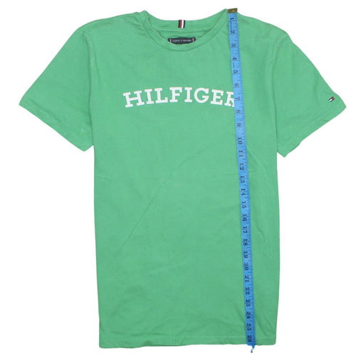 Tommy Hilfiger Boys Green Logo Short Sleeve Cotton T-Shirt Size 16 Years