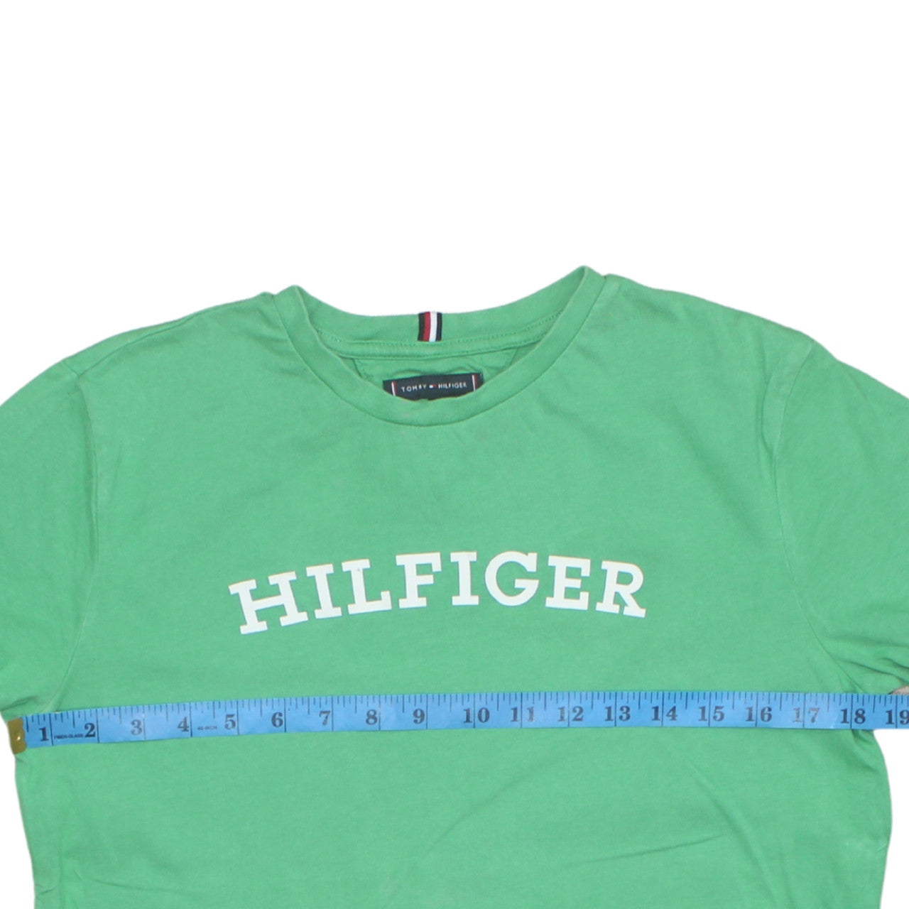 Tommy Hilfiger Boys Green Logo Short Sleeve Cotton T-Shirt Size 16 Years