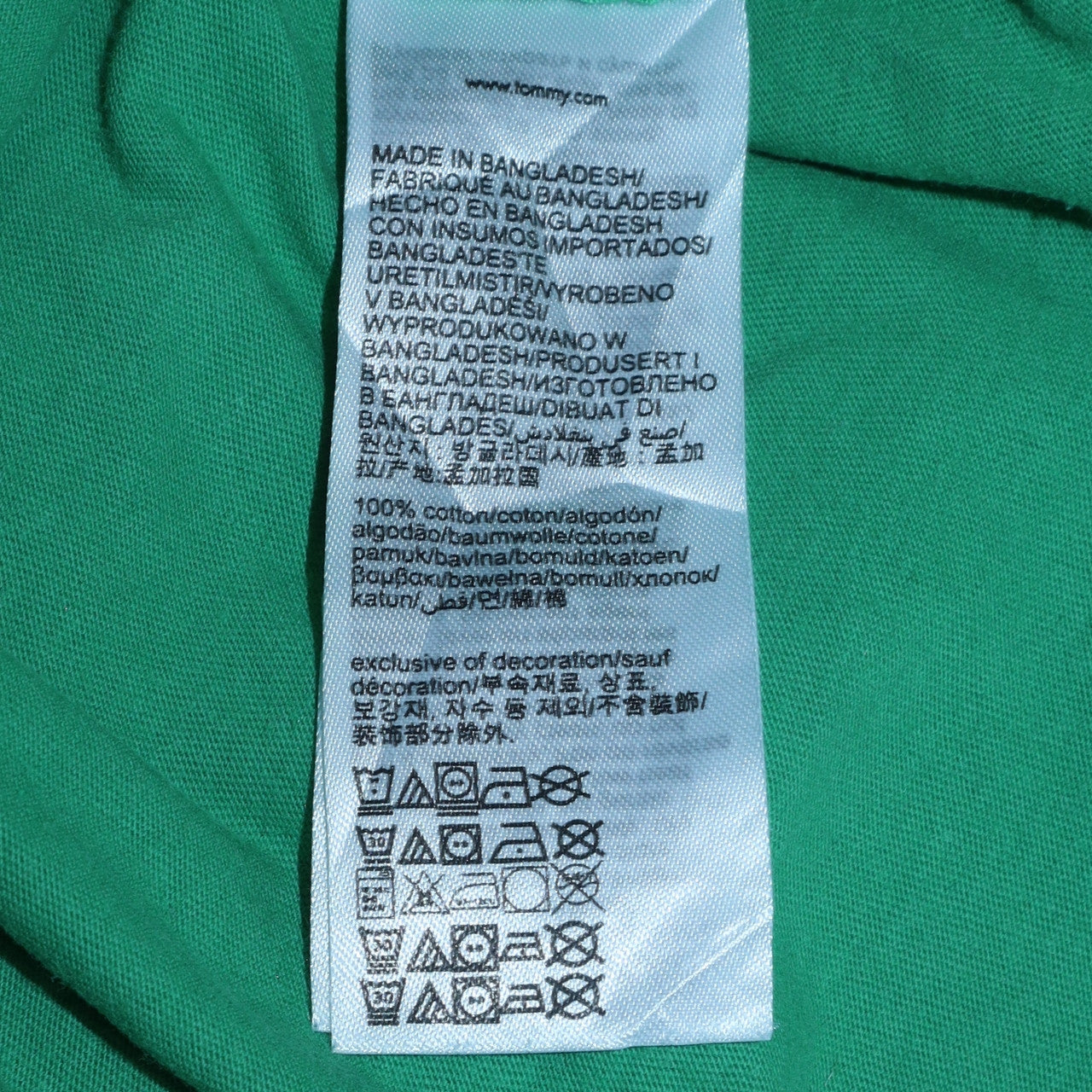 Tommy Hilfiger Boys Green Logo Short Sleeve Cotton T-Shirt Size 16 Years