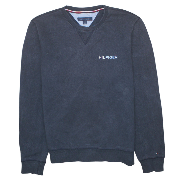 Tommy Hilfiger Men's Navy Blue Crew Neck Cotton Sweatshirt M
