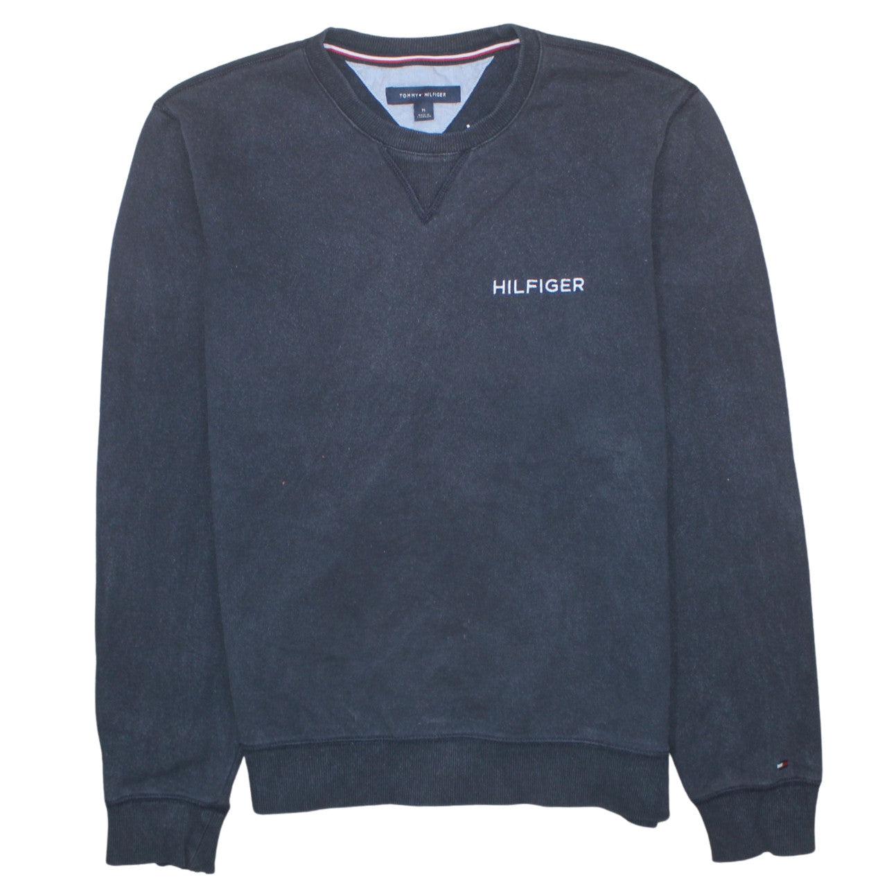 Tommy Hilfiger Men's Navy Blue Crew Neck Cotton Sweatshirt M