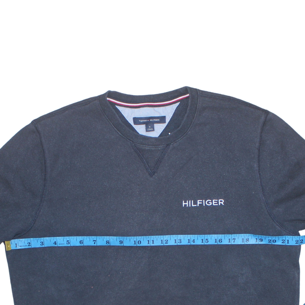 Tommy Hilfiger Men's Navy Blue Crew Neck Cotton Sweatshirt M