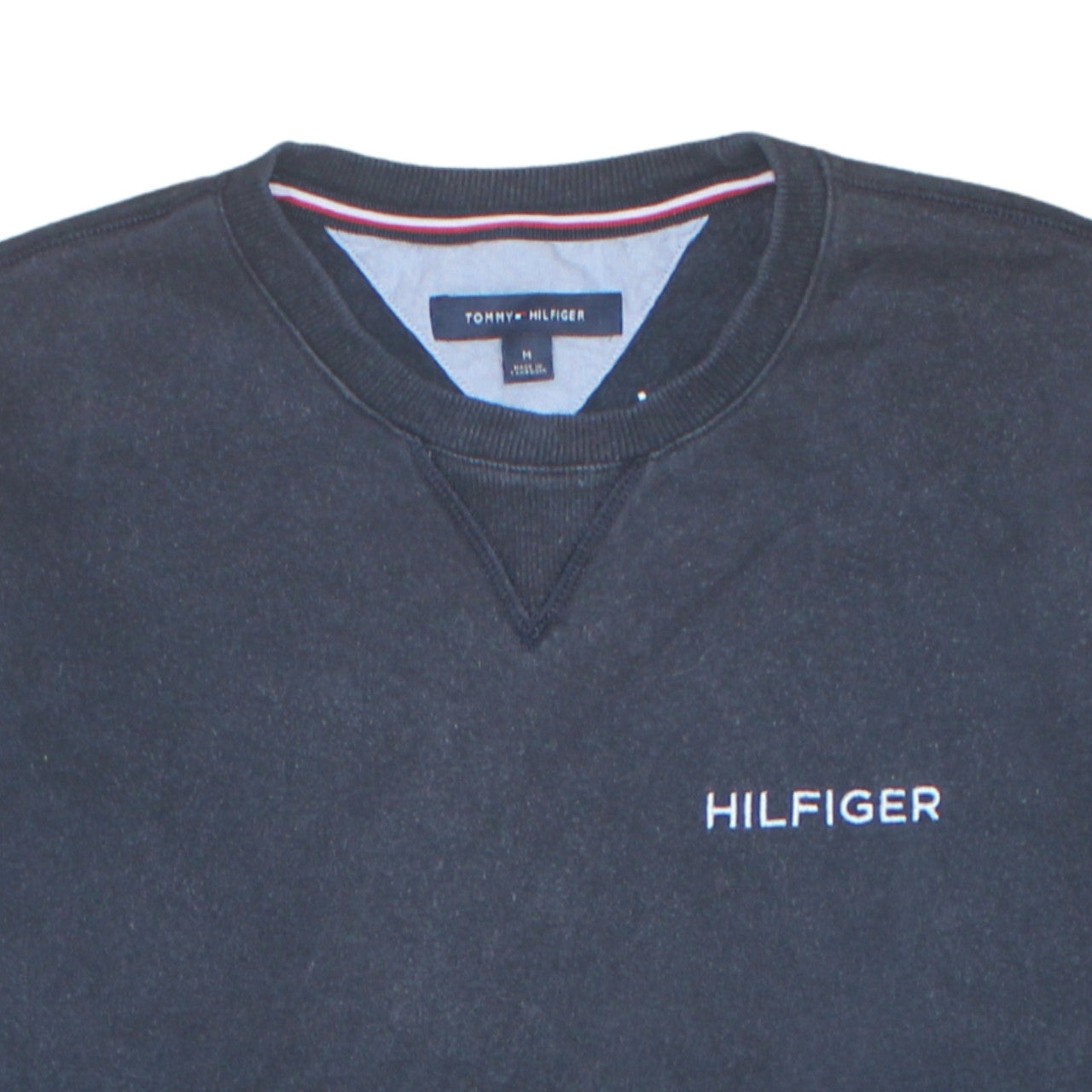 Tommy Hilfiger Men's Navy Blue Crew Neck Cotton Sweatshirt M