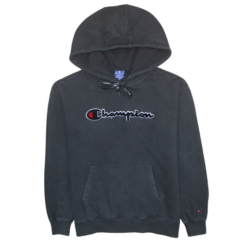 Champion Men’s Black Small Pullover Hoodie with Logo