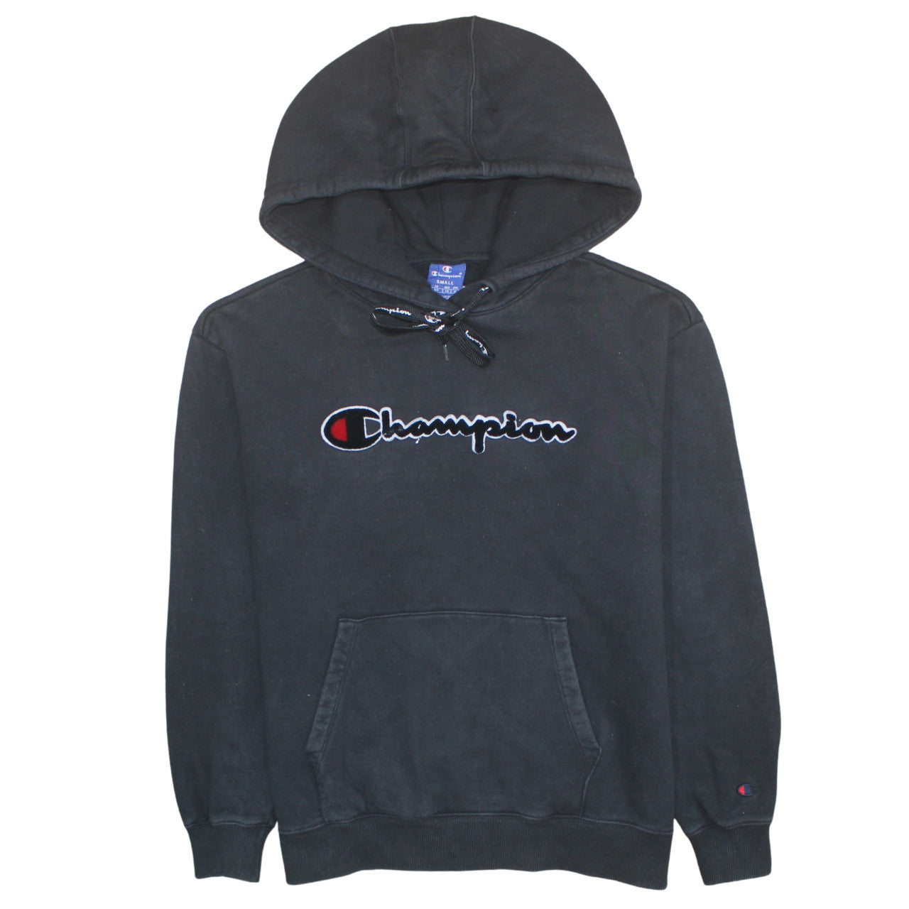 Champion Men’s Black Small Pullover Hoodie with Logo