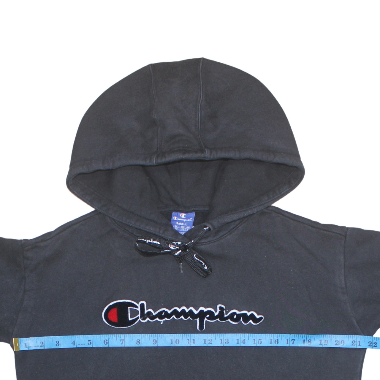 Champion Men’s Black Small Pullover Hoodie with Logo