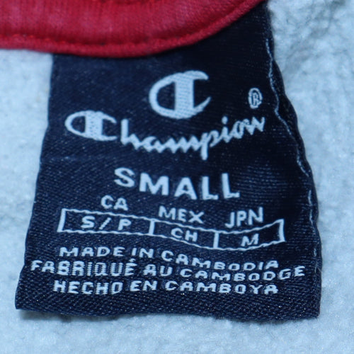 Champion Men's Grey Small Pullover Hoodie with Logo