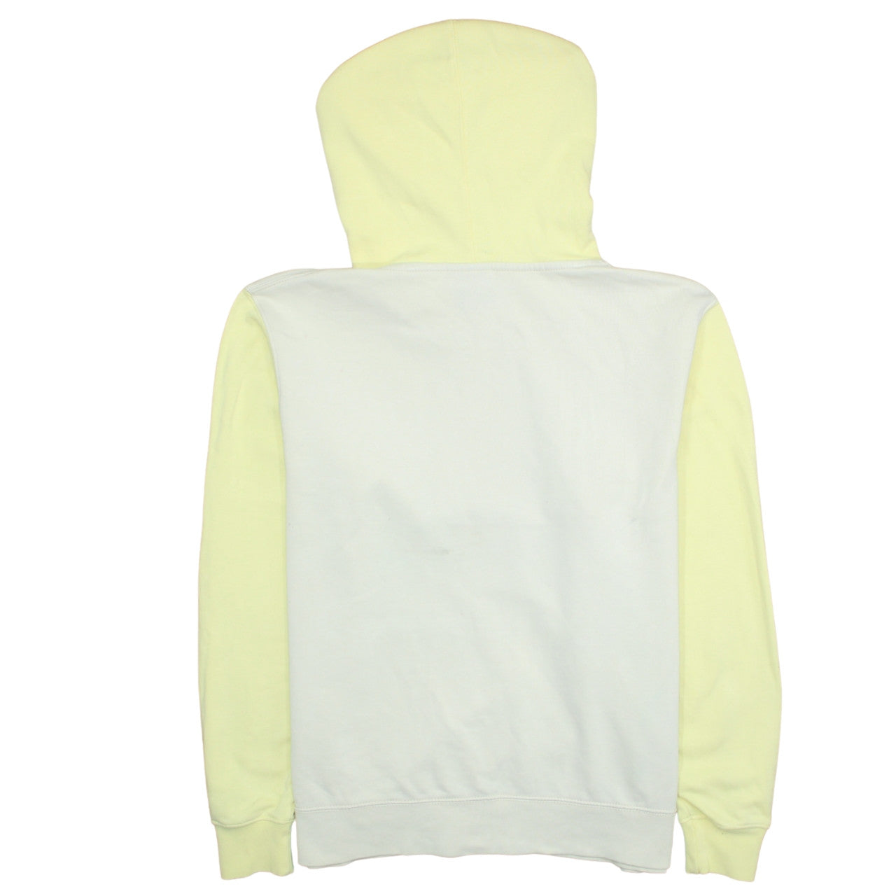 Nike Womens Yellow & White Pullover Hoodie Medium Cotton Blend