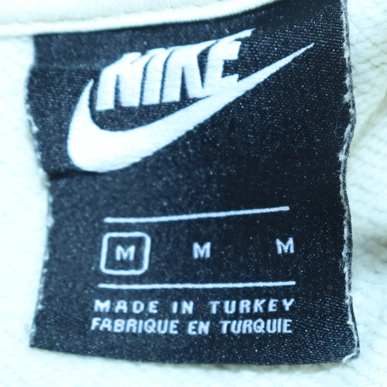 Nike Womens Yellow & White Pullover Hoodie Medium Cotton Blend