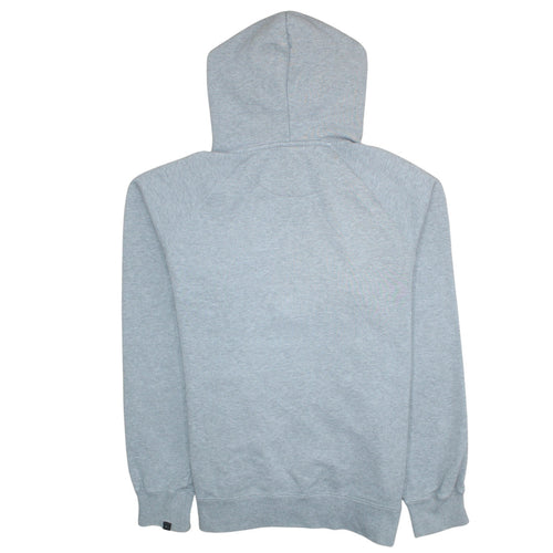 Nike Women Grey 1/2 Zip Hooded Pullover Sweatshirt L Cotton