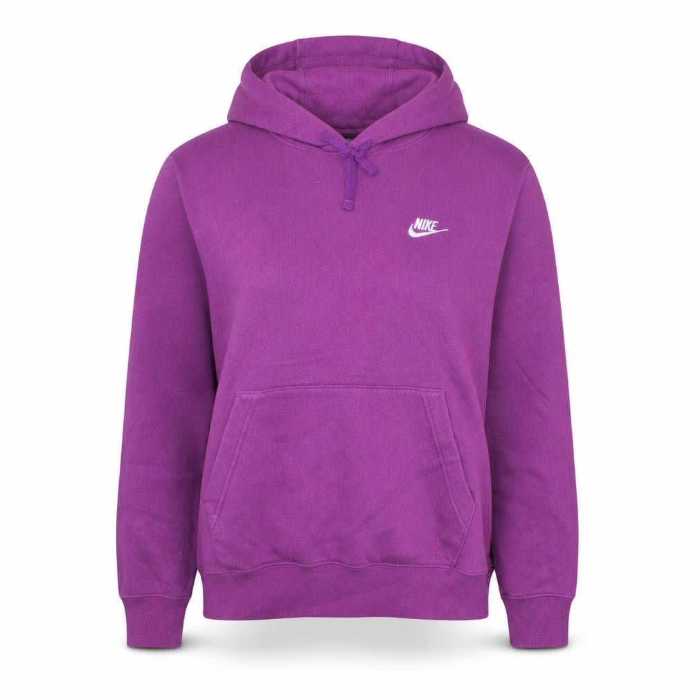 Front view of Nike Women's Purple Pullover Hoodie Small Cotton Blend