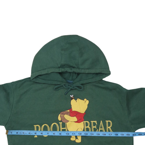 Disney Women Green Pooh Bear Hoodie Size S Pullover Graphic