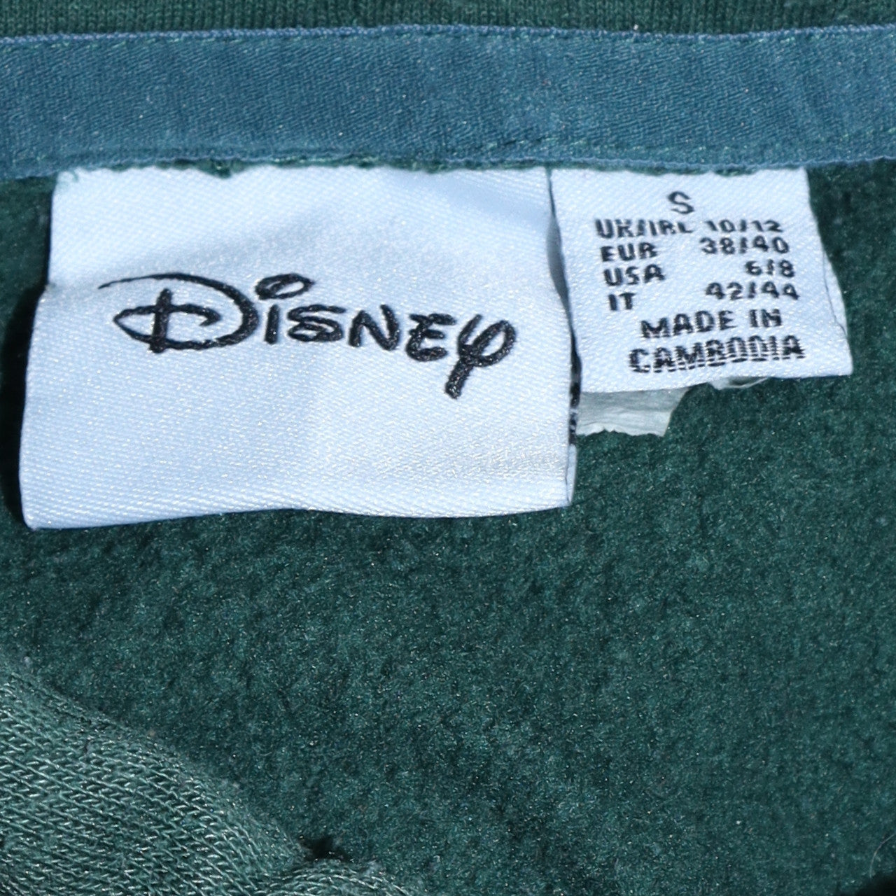 Disney Women Green Pooh Bear Hoodie Size S Pullover Graphic