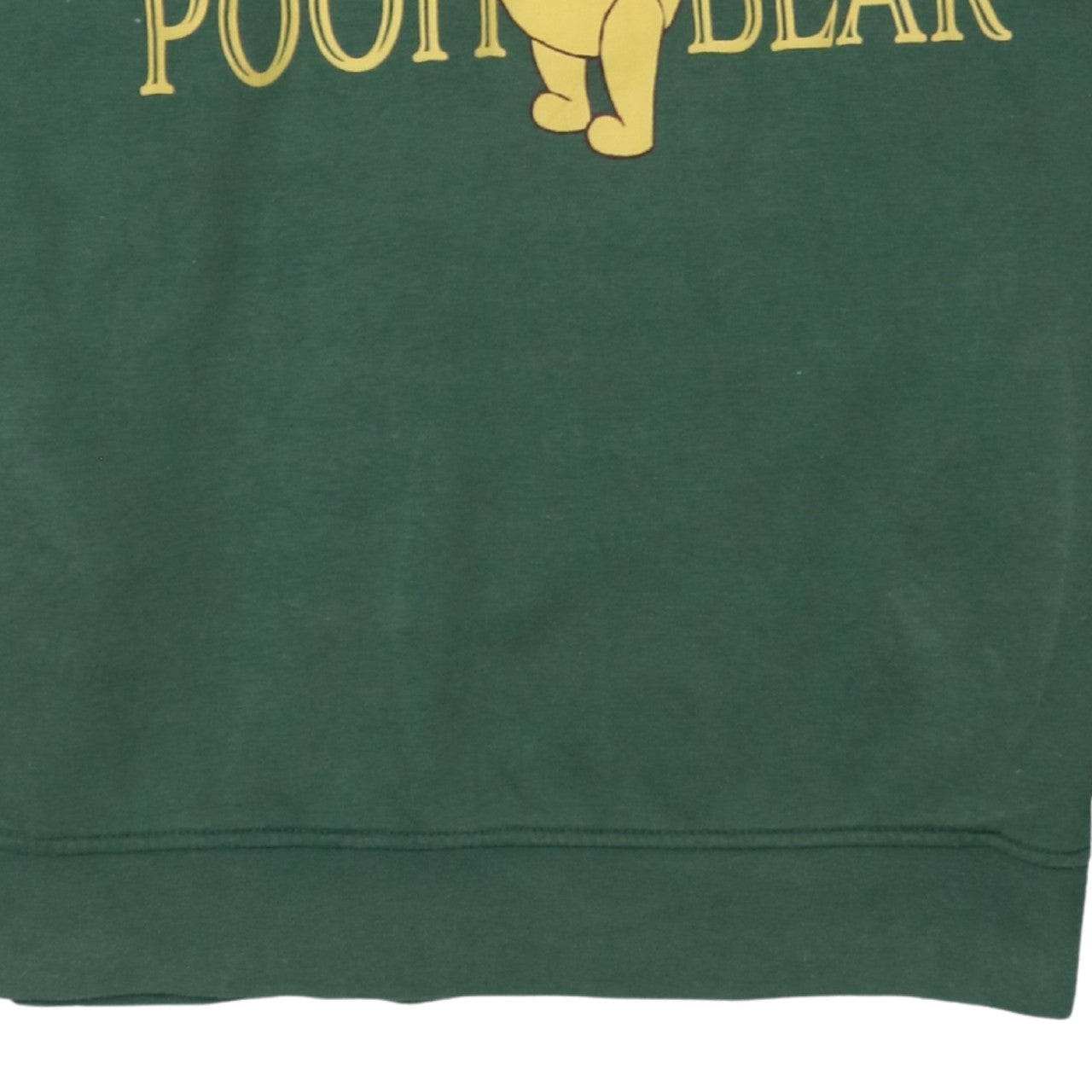Disney Women Green Pooh Bear Hoodie Size S Pullover Graphic