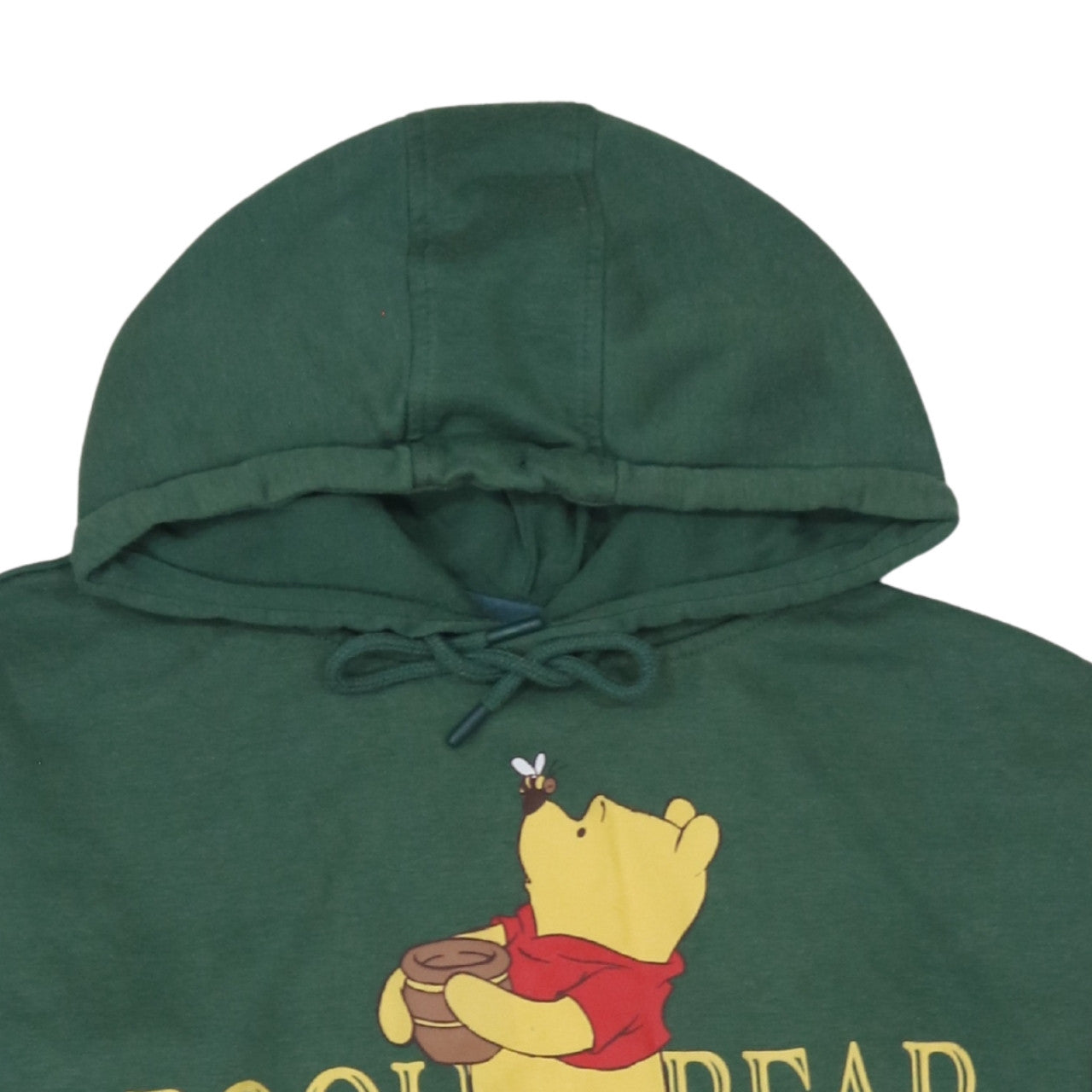 Disney Women Green Pooh Bear Hoodie Size S Pullover Graphic