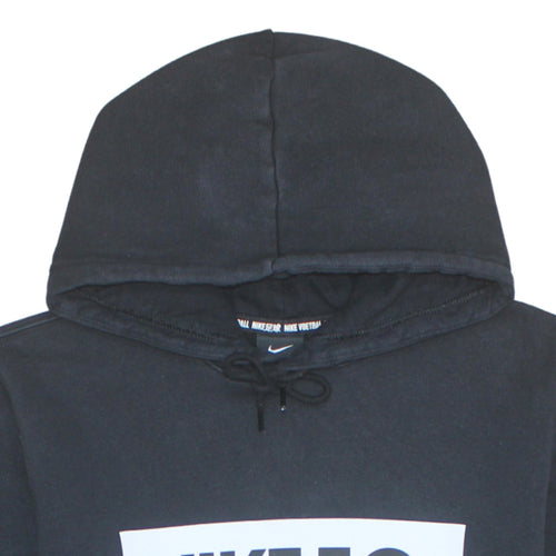 Nike Men's Black Large Pullover Hoodie Fleece Logo Sweatshirt