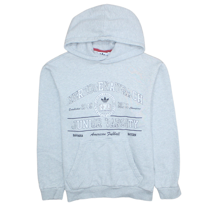 Adidas Men's Grey Pullover Hoodie S Sports Graphic Fleece