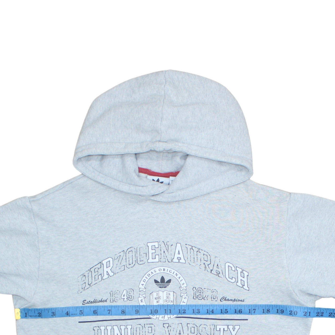 Adidas Men's Grey Pullover Hoodie S Sports Graphic Fleece