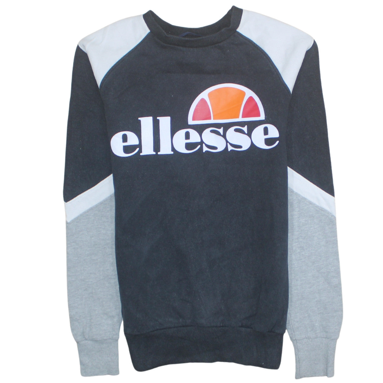 Ellesse Womens Black Grey Colourblock Sweatshirt Size 6