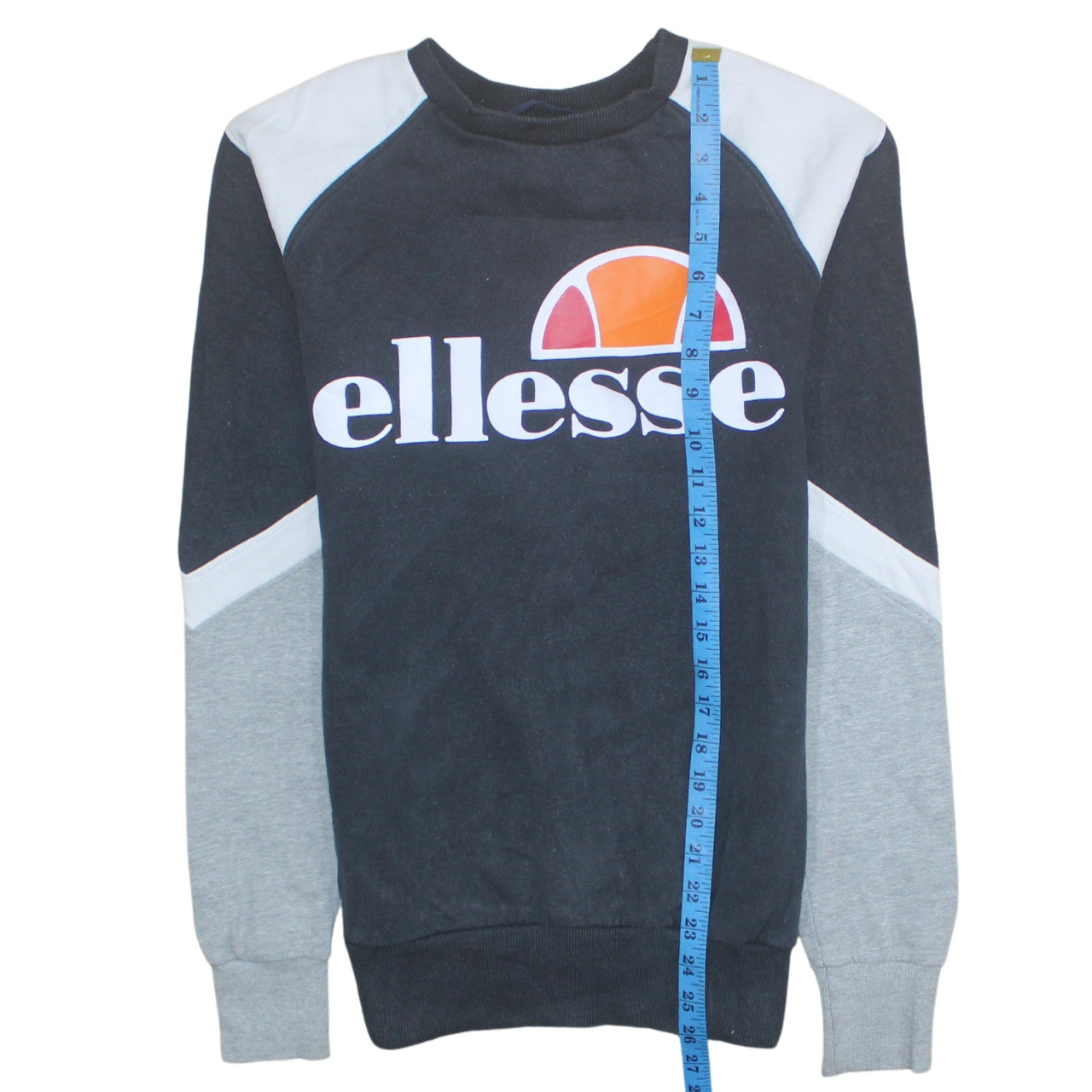 Ellesse Womens Black Grey Colourblock Sweatshirt Size 6