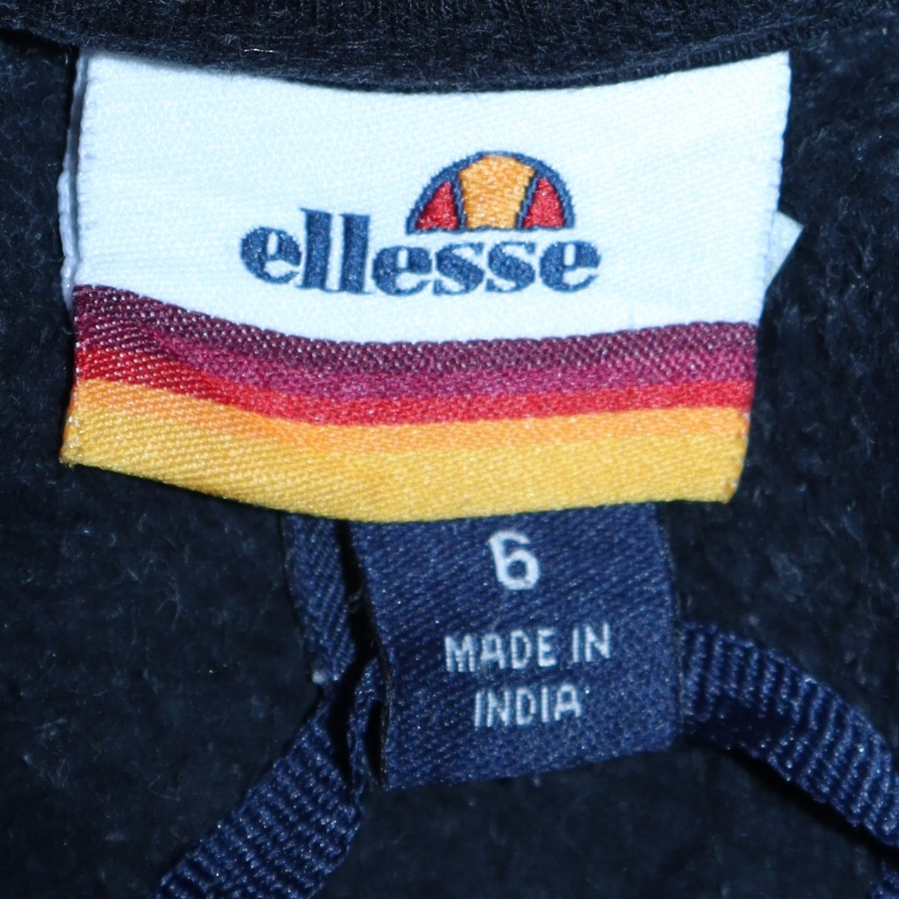 Ellesse Womens Black Grey Colourblock Sweatshirt Size 6
