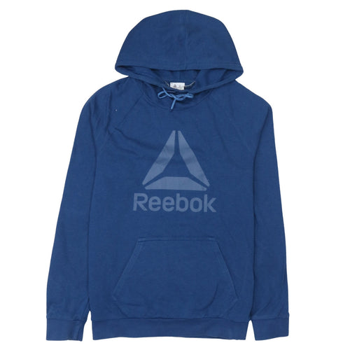 Reebok Women's Blue Pullover Hoodie Small Speedwick Cotton Blend