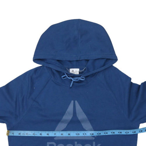 Reebok Women's Blue Pullover Hoodie Small Speedwick Cotton Blend
