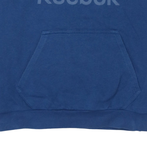Reebok Women's Blue Pullover Hoodie Small Speedwick Cotton Blend