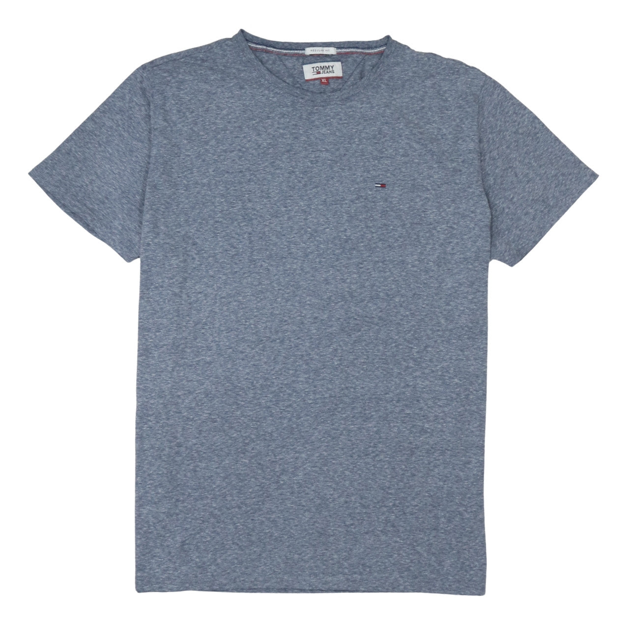 Tommy Jeans Men's Blue Regular Fit Crew Neck Cotton T-Shirt XL