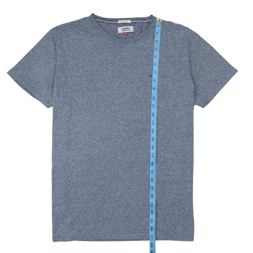 Tommy Jeans Men's Blue Regular Fit Crew Neck Cotton T-Shirt XL