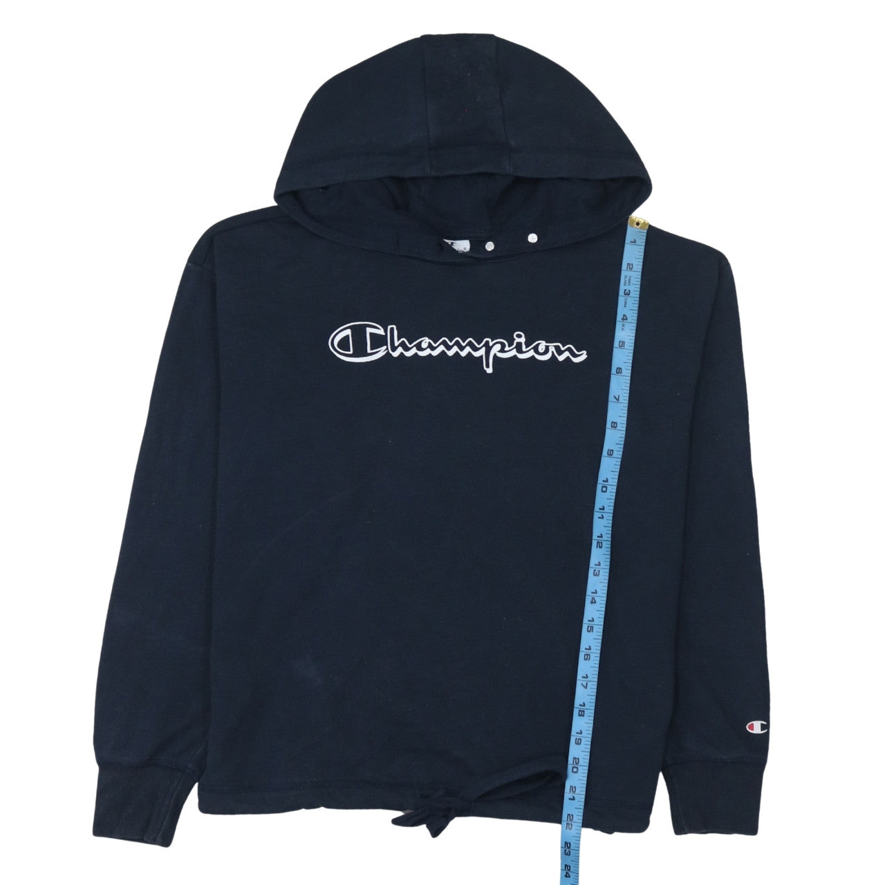 Champion Women's Black Large Pullover Hoodie with Logo Detail