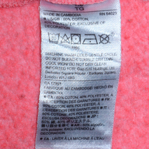 GAP Women Pink Full Zip Hoodie XL Cotton Blend Casual Sweatshirt