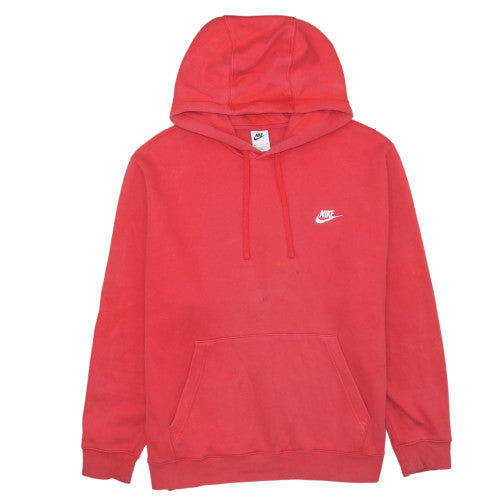 Nike Men's Red XL Pullover Hoodie Sweatshirt Fleece Logo Hooded Top