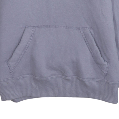 Hollister Women Lavender Hoodie Small Pullover Drawstring Logo Print