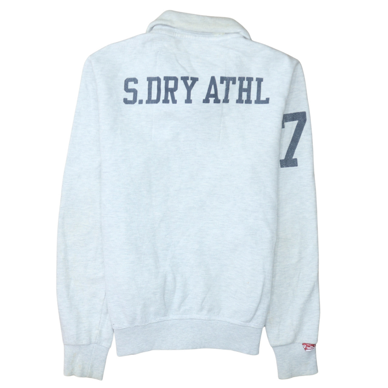 Superdry Men's Grey Full Zip Athletic Sweatshirt Size M