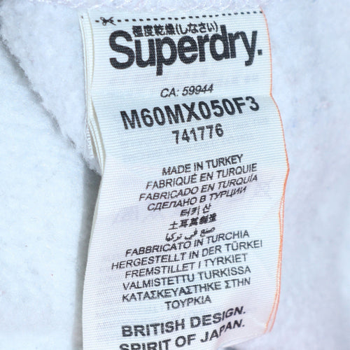 Superdry Men's Grey Full Zip Athletic Sweatshirt Size M
