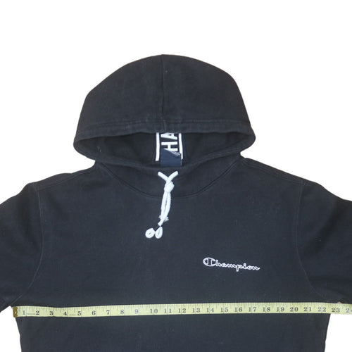 Champion Men's Black Pullover Hoodie Size L Logo Fleece Sweatshirt