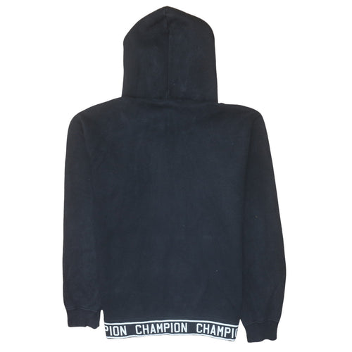 Champion Men's Black Pullover Hoodie Size L Logo Fleece Sweatshirt