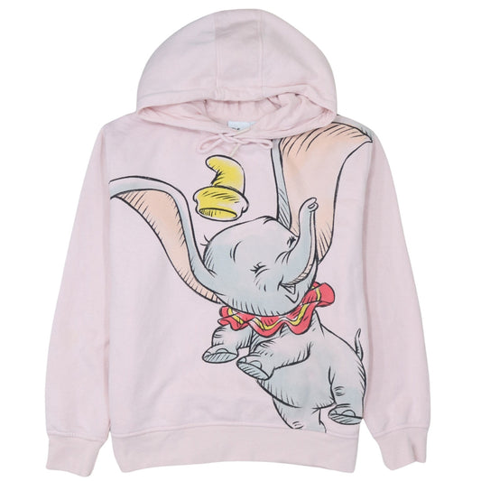 Disney Women Pink Dumbo Hoodie XS Pullover Cotton Blend Primark
