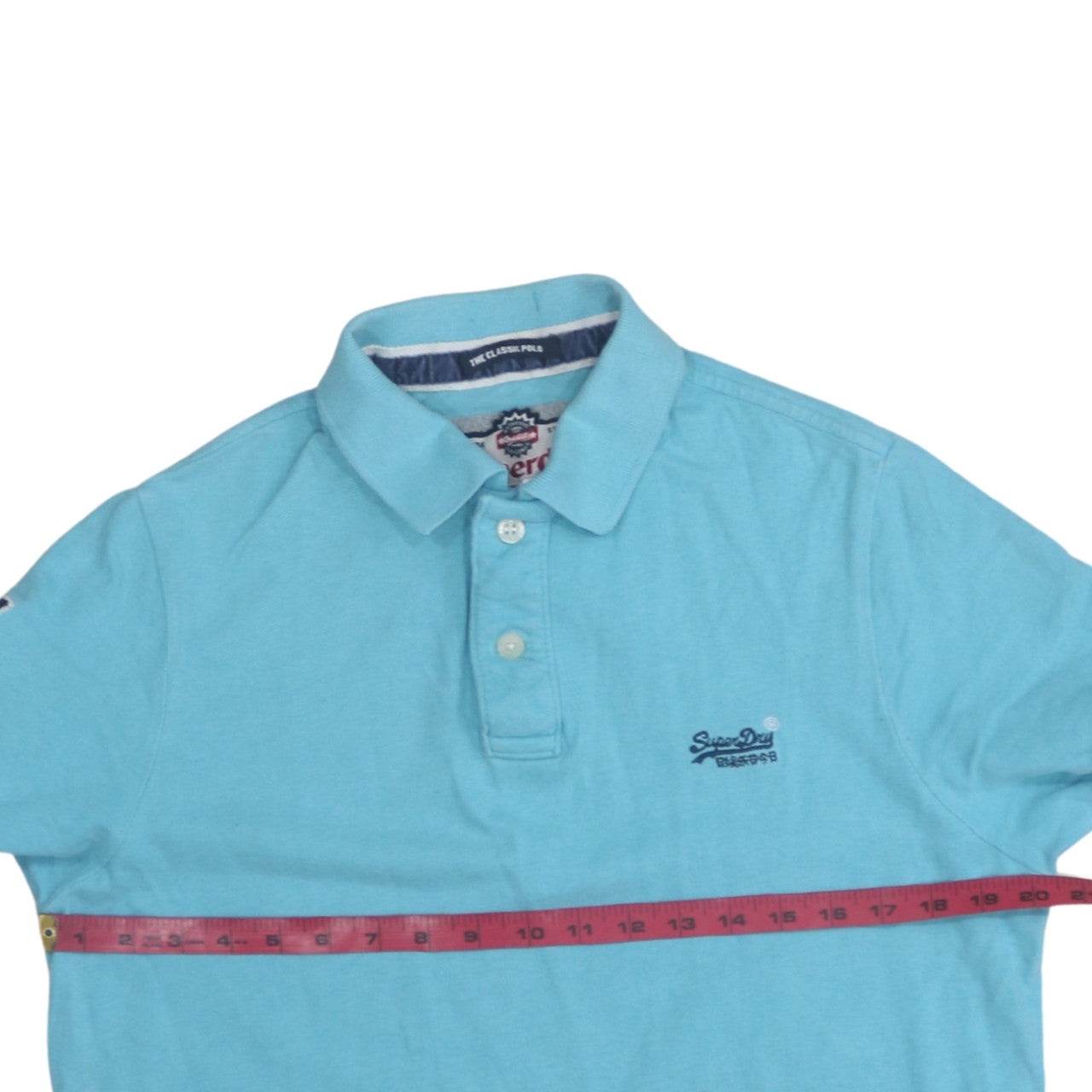 Superdry Men's Blue Classic Short Sleeve Polo Shirt Size M