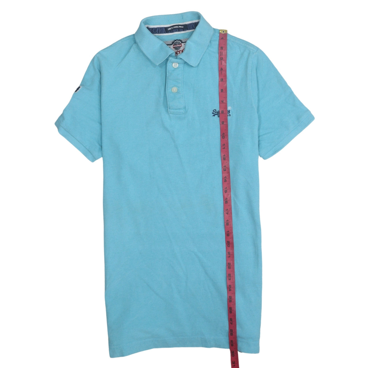 Superdry Men's Blue Classic Short Sleeve Polo Shirt Size M